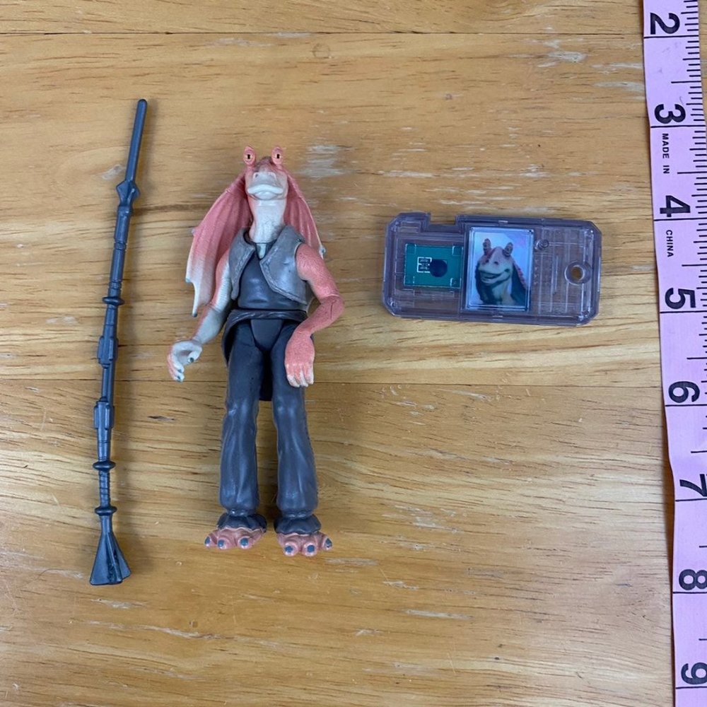 Vintage Jar Jar Binks Action Figure Commtech Hasbro Star Wars EPISODE I